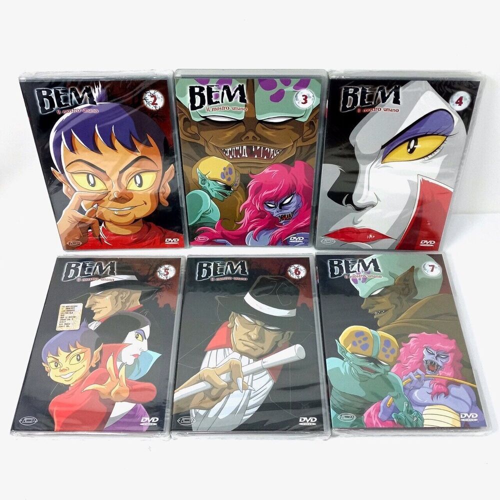 Bem Il Mostro Umano Anime Series - PAL Region 2 DVD Volumes 2-7 (Episodes 4-22)